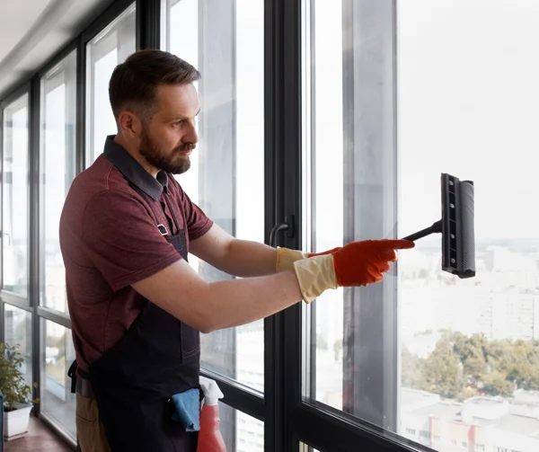 Spezialisierte Reinigungshilfe bei der Fensterreinigung